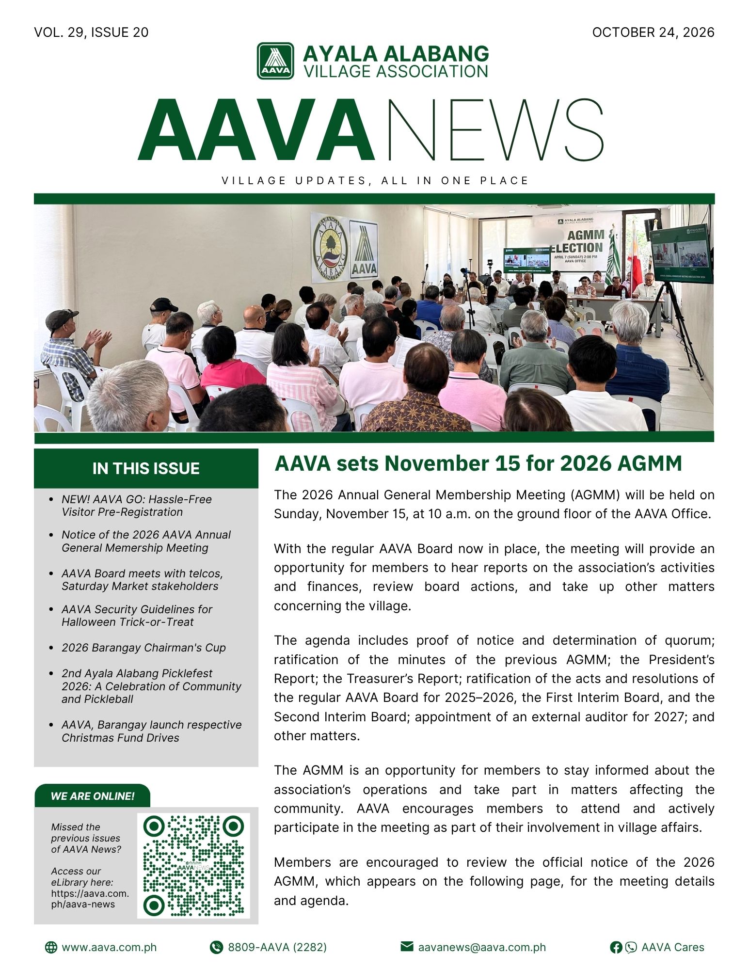 AAVA News Volume 29, Issue 20