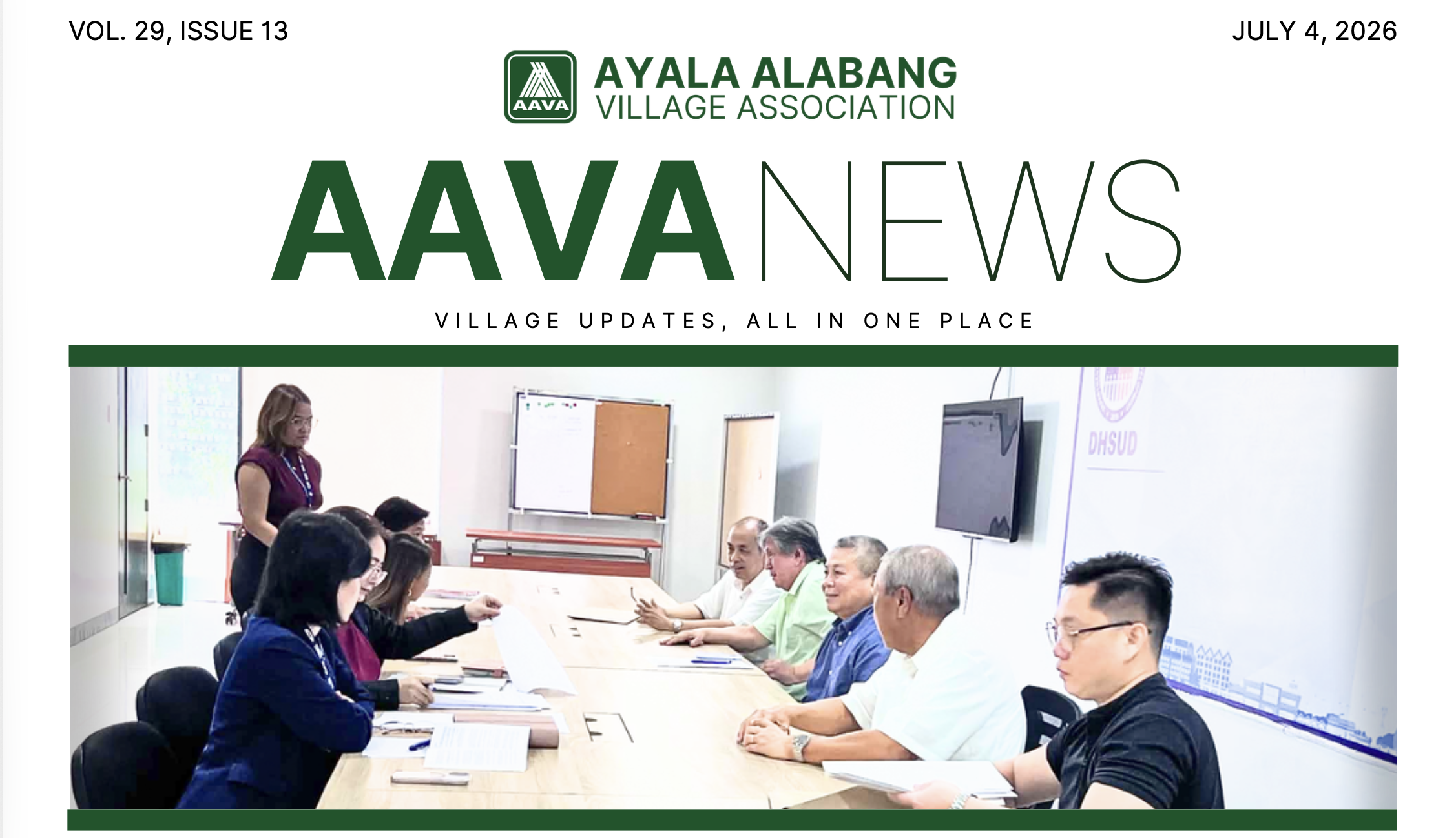 AAVA News VOL. 29, ISSUE 13